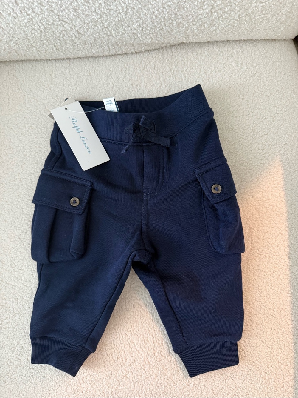 Ralph Lauren Navy Cargo Joggers for Kids